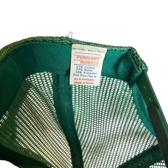 Wallaces Farmer Pennant Winner Hat Cap Vintage Some Stains - Picture 2 of 5